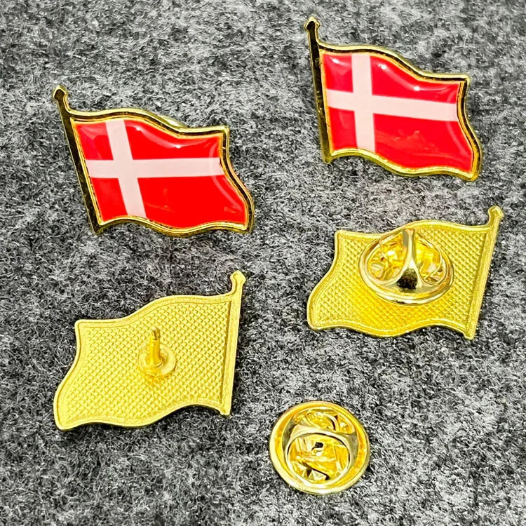 Patriotic Flag Brooch Pins Set Metal Lapel Badge Bulk Gift Jewelry