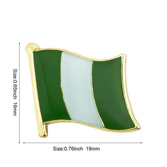 Nigeria Flag Lapel Pin Metal Badge Brooch Backpack Hat Pin Gift