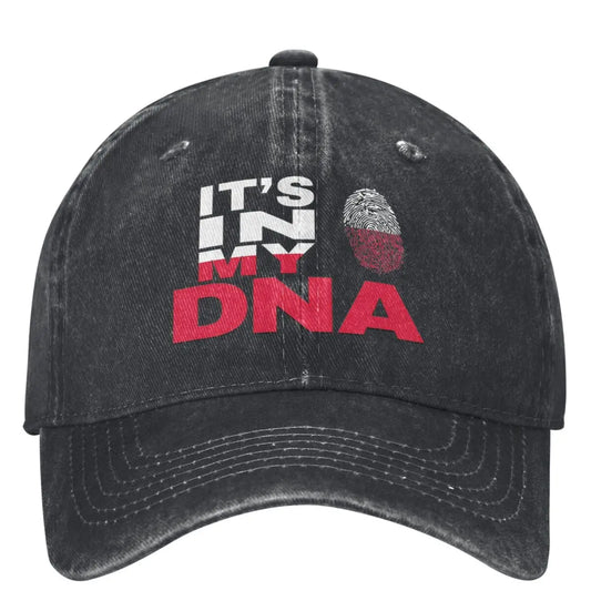 Poland Is In My DNA Baseball Cap - Polish Flag Trucker Hat for Men & Women