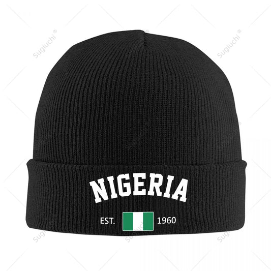 Nigeria EST.1960 Beanie Hat Unisex Winter Warm Knitted Skull Cap