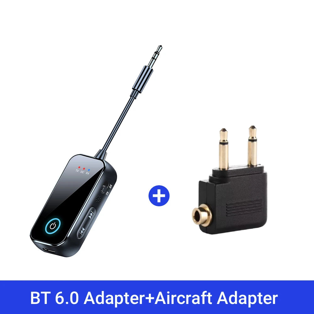 Bluetooth 6.0 AUX Adapter Receiver Transmitter 2 in 1 Wireless Audio