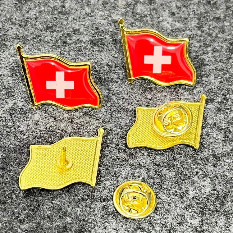Patriotic Flag Brooch Pins Set Metal Lapel Badge Bulk Gift Jewelry