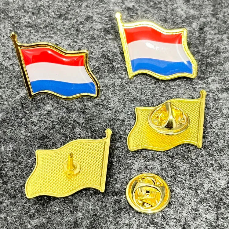 Patriotic Flag Brooch Pins Set Metal Lapel Badge Bulk Gift Jewelry