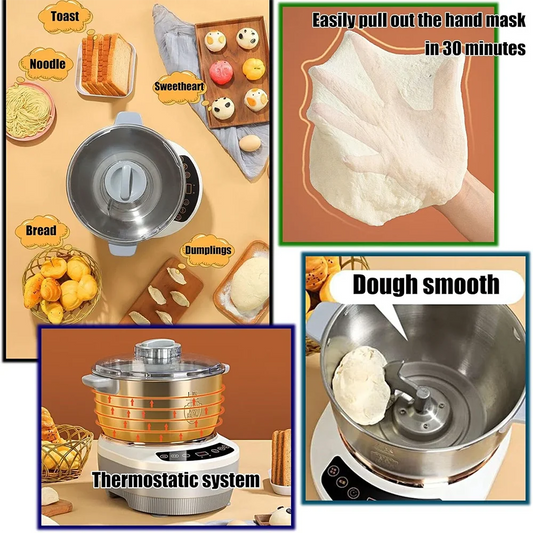 200W Electric Dough Mixer Stand Kneading Machine 5L/7L Stainless Bowl