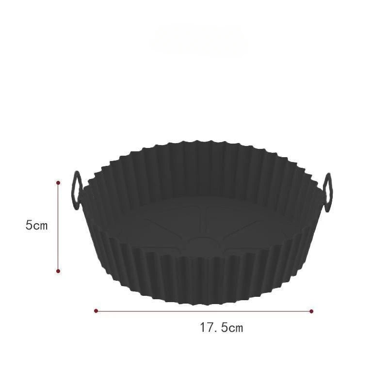 Reusable Silicone Air Fryer Liner 8 Inch Non Stick Baking Basket Pot