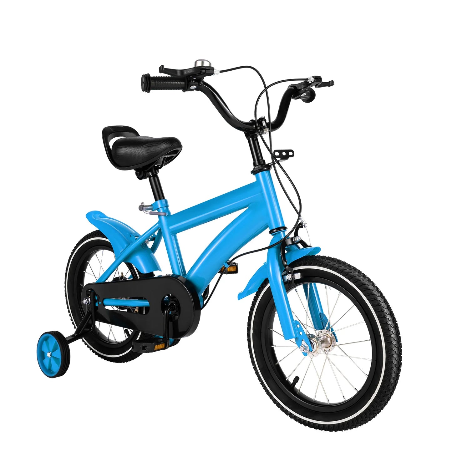 14″ Kids Bicycle with Training Wheels - Adjustable Bike for Boys & Girls