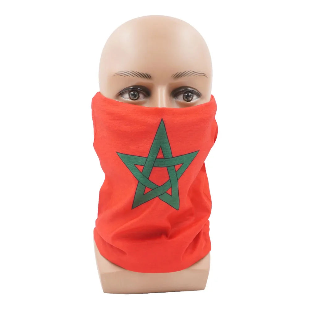 African Flag Bandana Neck Gaiter UV Protection Seamless Face Cover