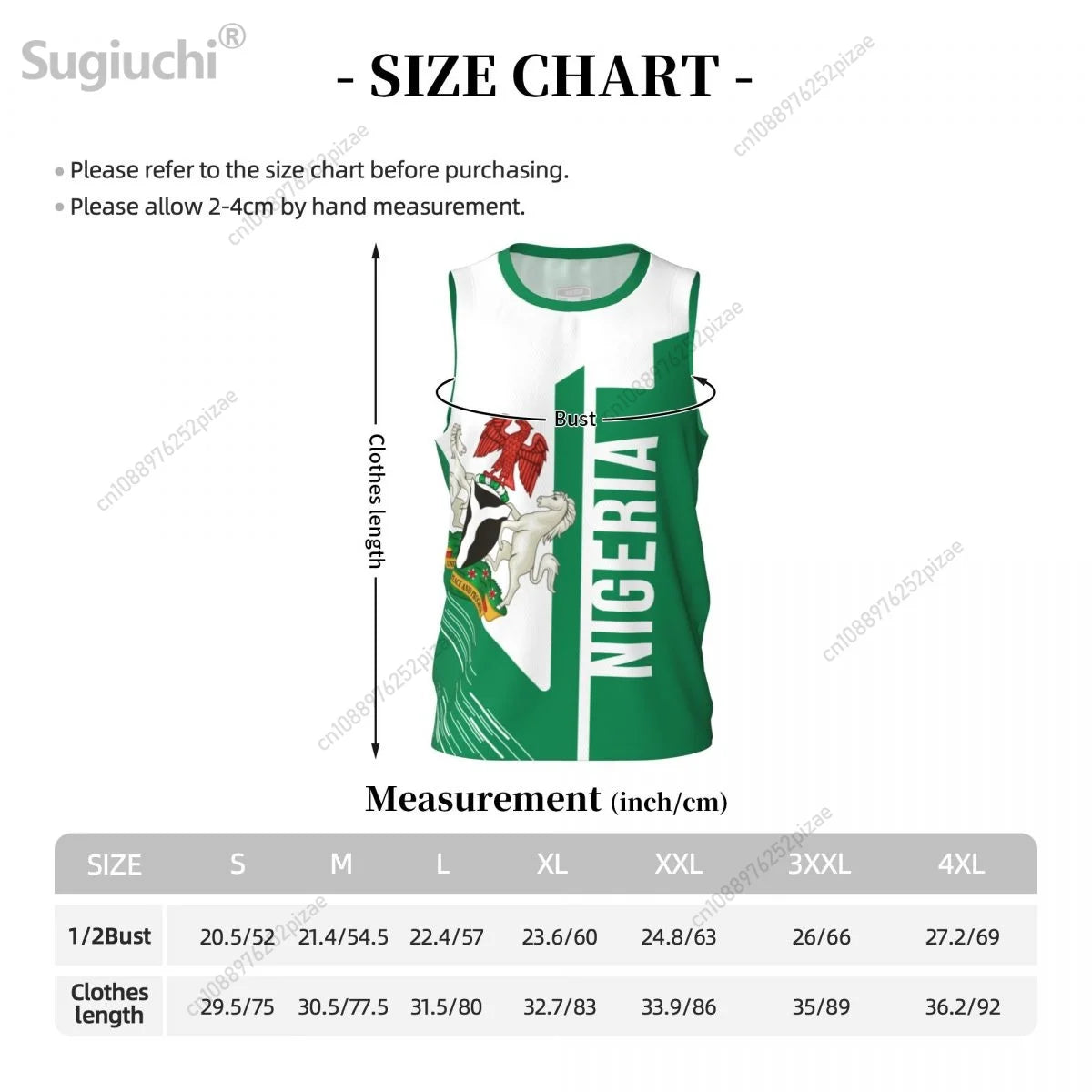 Nigeria Flag T-Shirt 3D Print Sports Fitness Tee Men