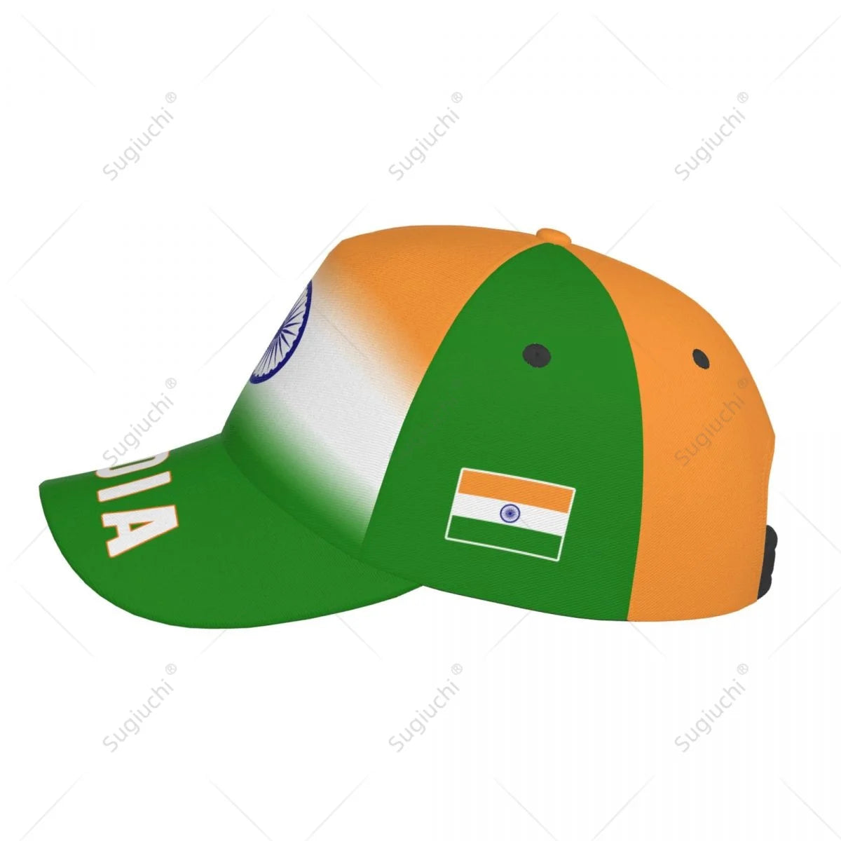 India Flag Gradient Baseball Cap - Unisex 3D Printed Sports Hat for Outdoor Fans