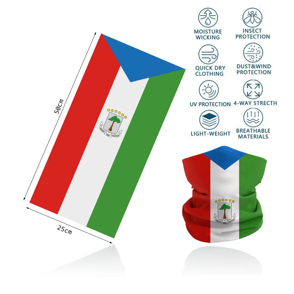 African Flag Bandana Neck Gaiter UV Protection Seamless Face Cover