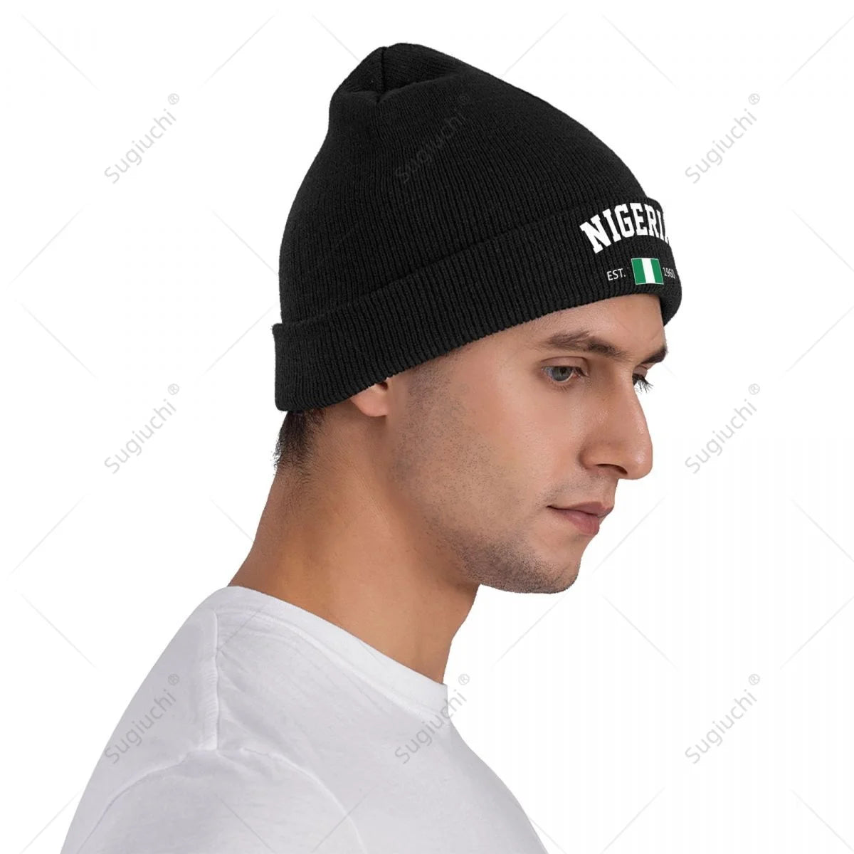 Nigeria EST.1960 Beanie Hat Unisex Winter Warm Knitted Skull Cap