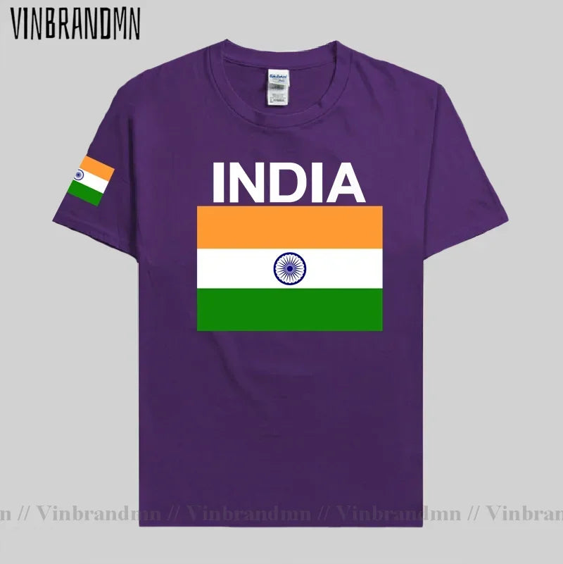 India T-Shirt for Men - Cotton National Flag Tee for Streetwear, Fitness & Fans