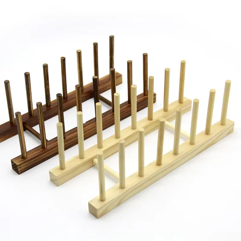 Wooden Dish Drying Rack Kitchen Storage Stand Eco Friendly Organizer