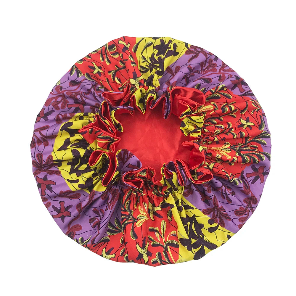 Double Layer Satin Bonnet – Large Reversible Silky Sleep Cap for Women Hair Protection
