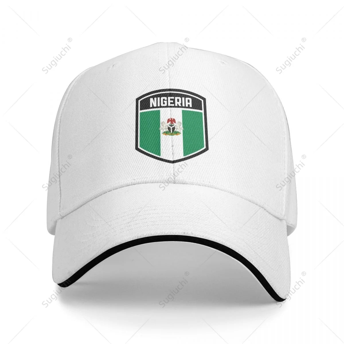 Nigeria Flag Shield Baseball Cap Adjustable Sports Casual Hat