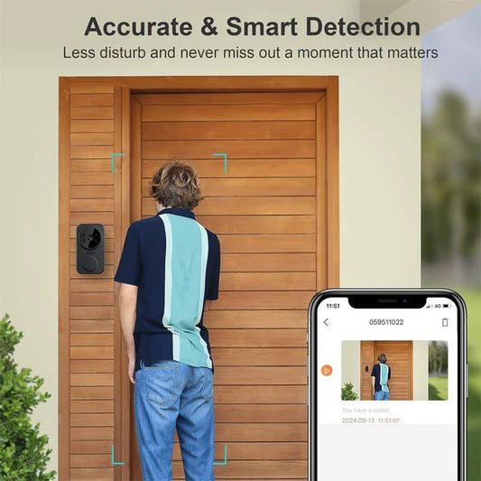 WiFi Smart Video Doorbell Camera – Wireless 2-Way Audio Visual Intercom with Remote Monitoring