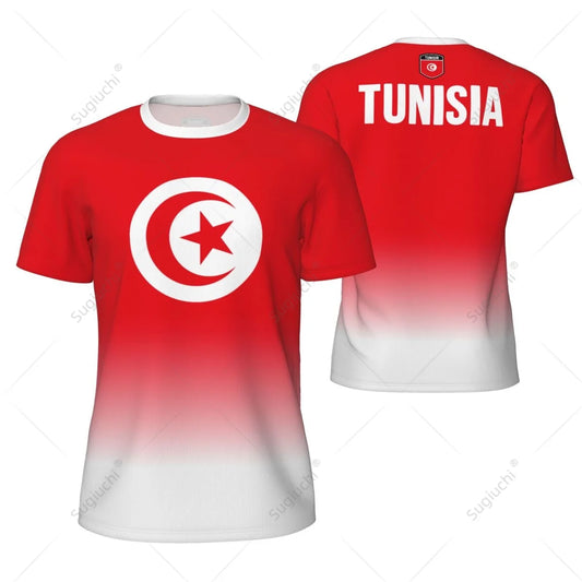 Tunisia Flag Sports Mesh T-Shirt – 3D Running Fitness Soccer Tee