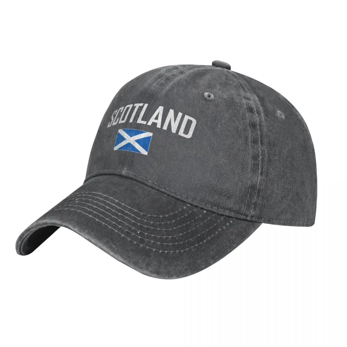 Scotland Flag Baseball Cap Vintage Cotton Washed Denim Dad Hat Unisex
