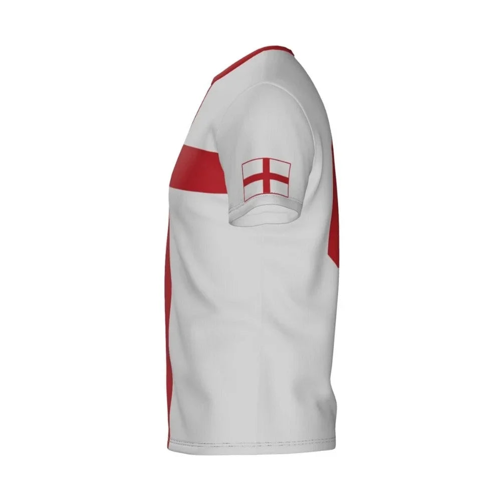 England Flag 3D Printed T-Shirt - Men’s National Emblem Graphic Tee, Personalised Gift