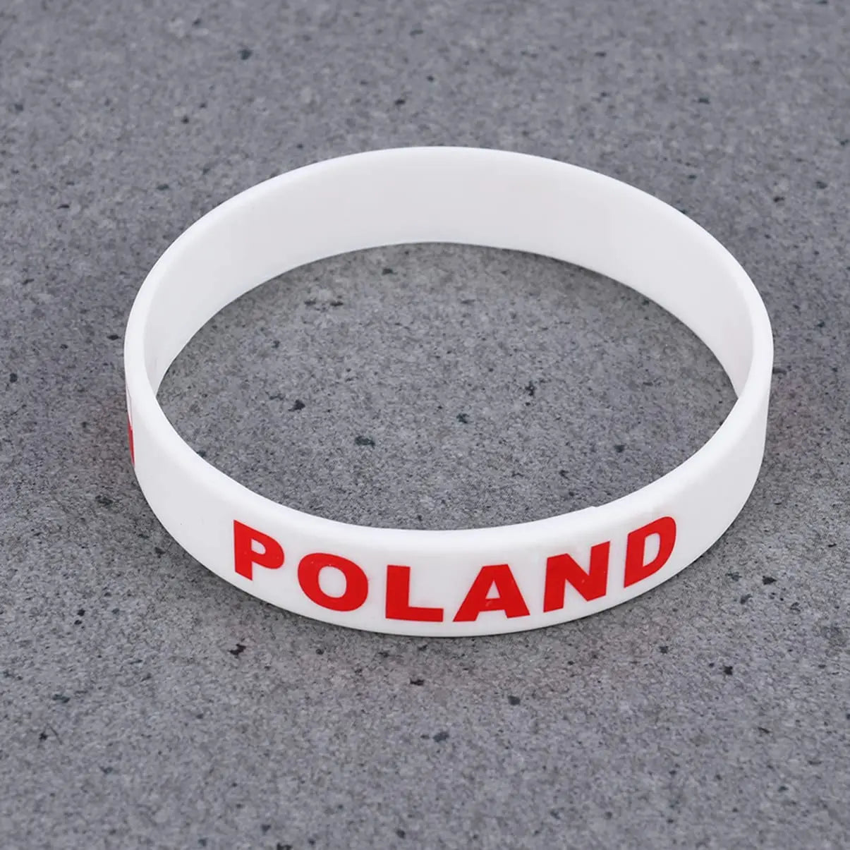 2pcs Poland Flag Silicone Bracelets - Sport Rubber Wristbands for Men & Women