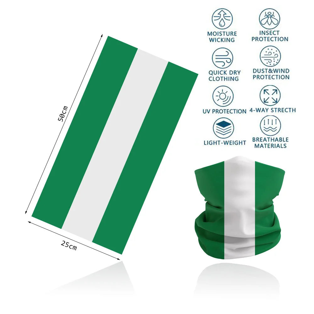 African Flag Bandana Neck Gaiter UV Protection Seamless Face Cover
