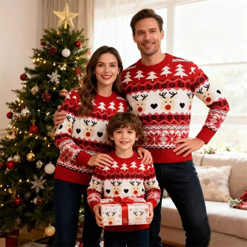 Matching Christmas Family Pullovers for Adults & Kids