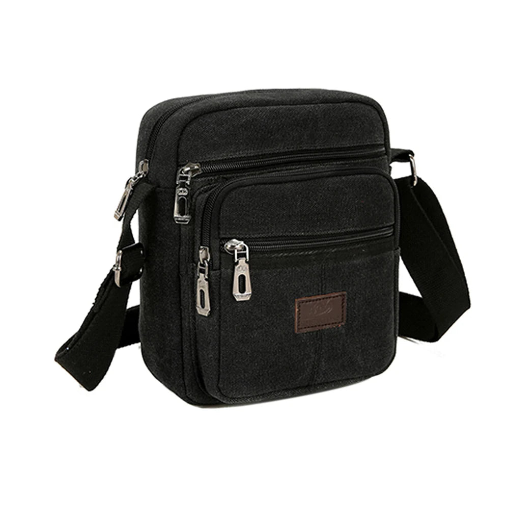 Retro Men’s Canvas Messenger Bag – Crossbody Shoulder Satchel for Travel & Daily Use