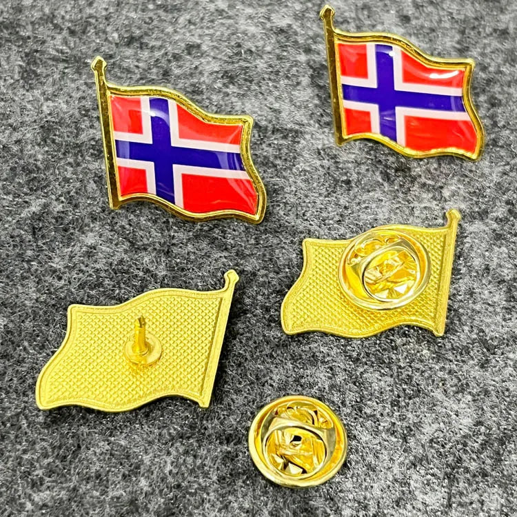 Patriotic Flag Brooch Pins Set Metal Lapel Badge Bulk Gift Jewelry