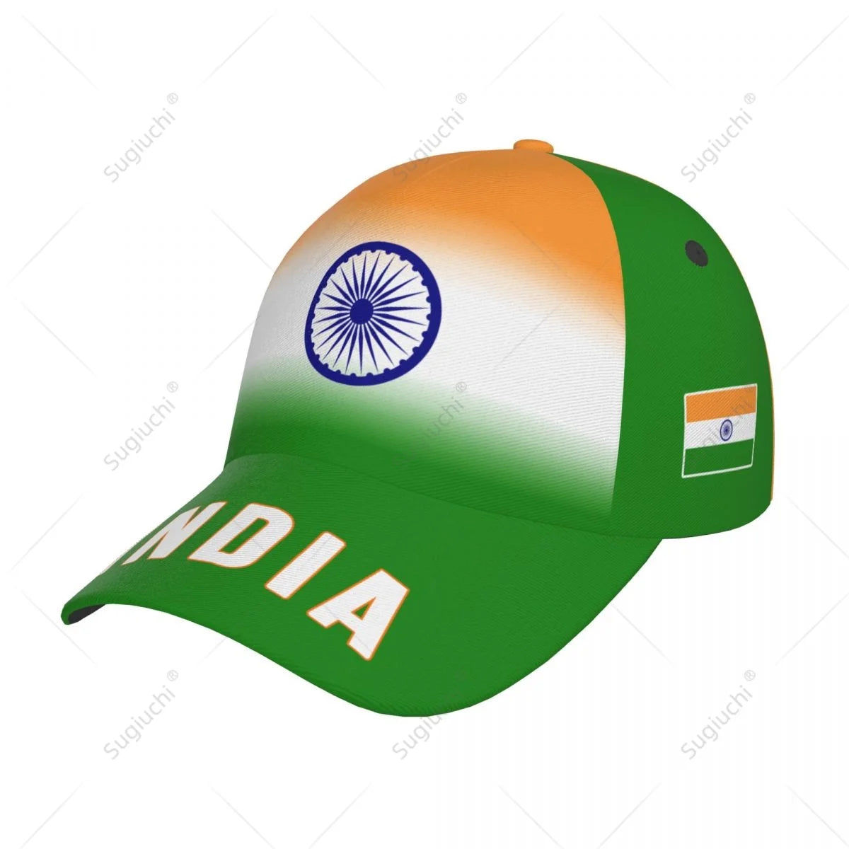 India Flag Gradient Baseball Cap - Unisex 3D Printed Sports Hat for Outdoor Fans