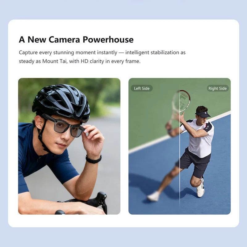 Smart Bluetooth AI Glasses HD Camera Voice Assistant Music Recording