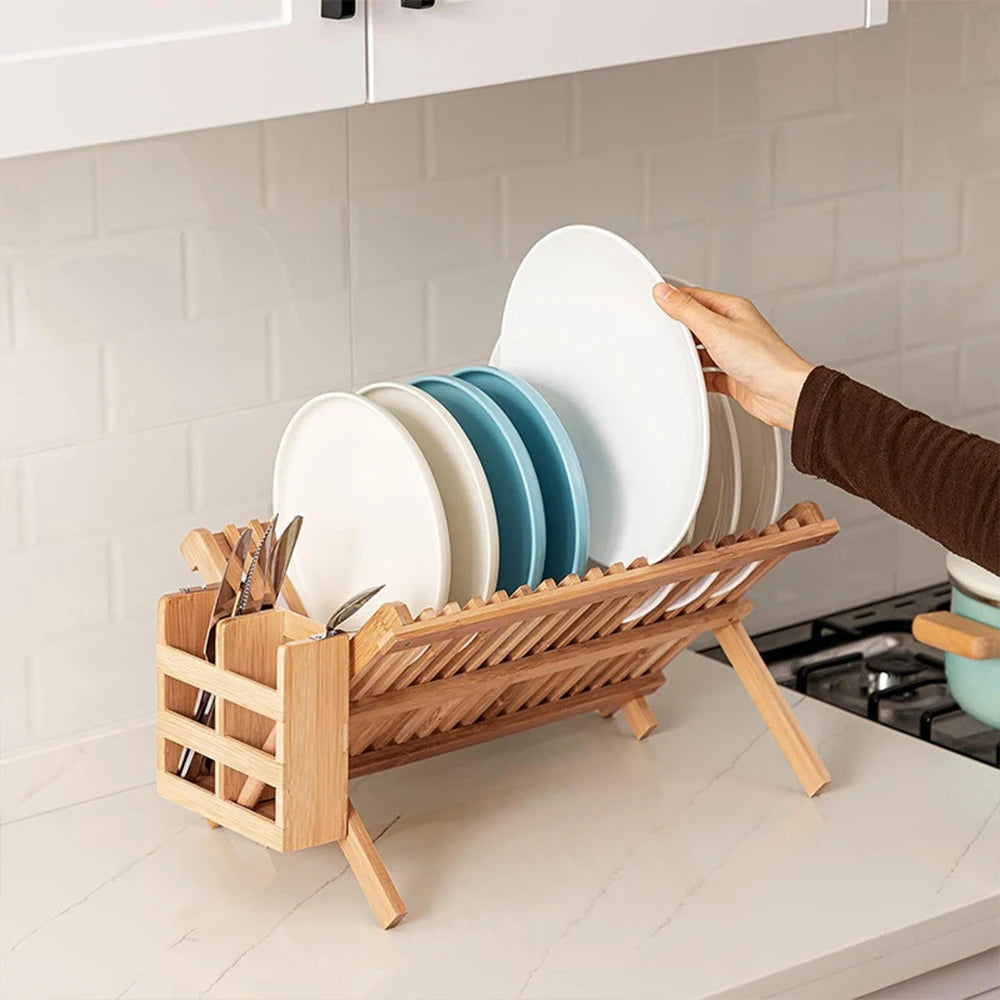 Eco-Friendly Bamboo Multi-Use Storage Shelf Organizer Stand