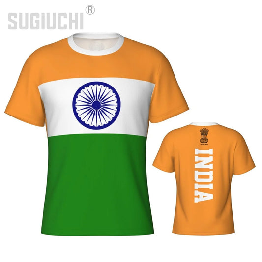 India Flag 3D Sports T-Shirt - Patriotic Soccer & Football Jersey for Men & Women