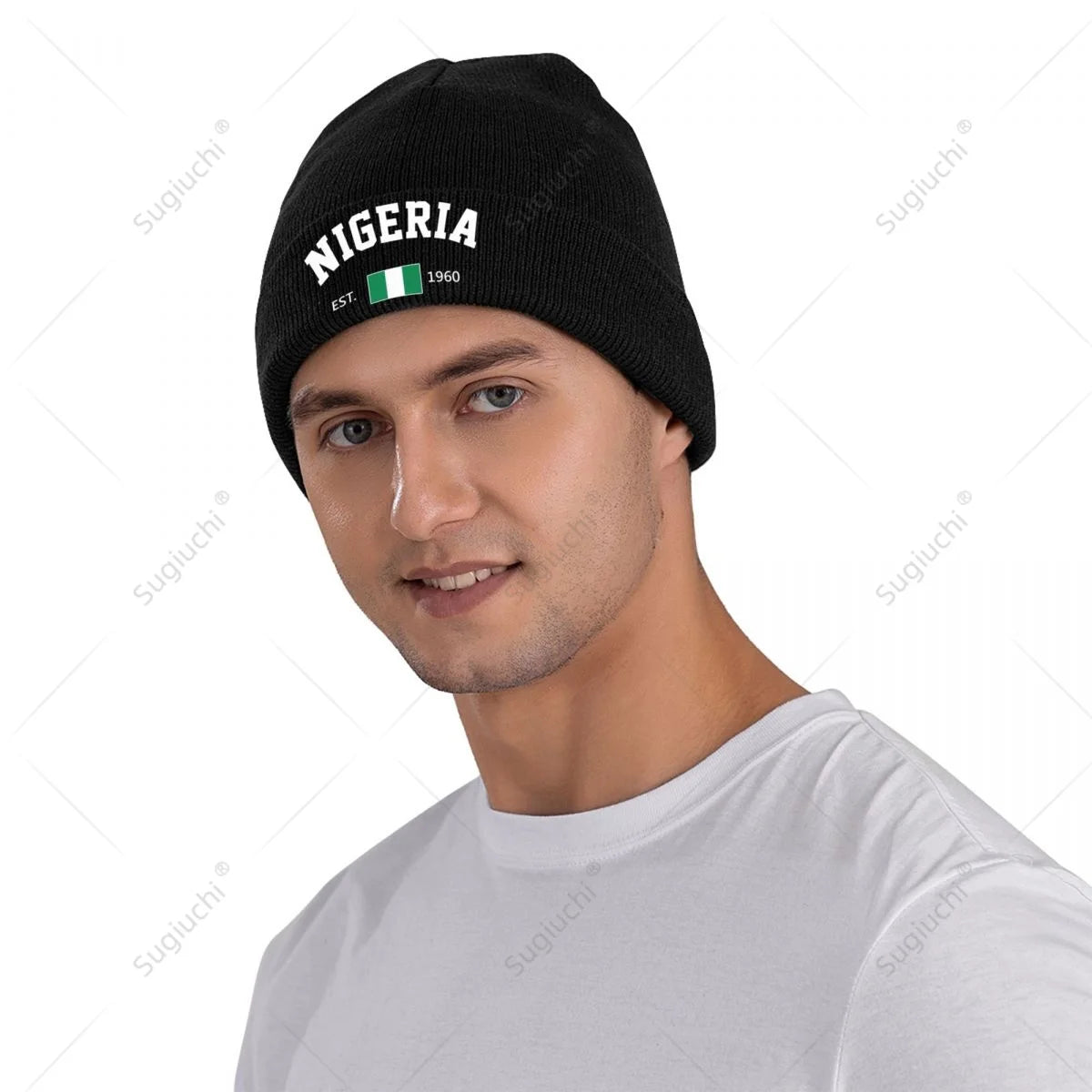 Nigeria EST.1960 Beanie Hat Unisex Winter Warm Knitted Skull Cap