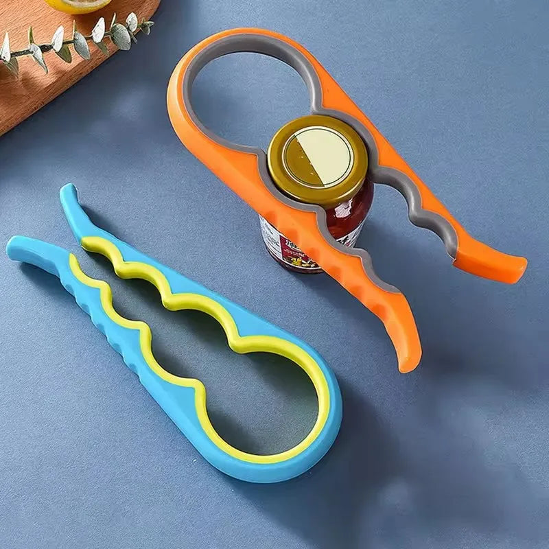 4-in-1 Multifunction Bottle Jar Can Opener Aluminium Alloy Kitchen Tool