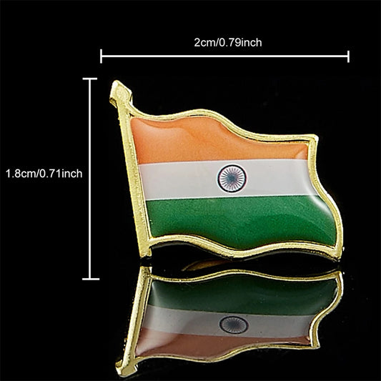 Indian National Flag Pin - Brooch for Unisex Clothing, Accessories & Gifts