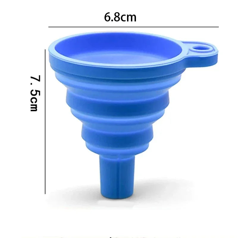 Silicone Foldable Funnel Set Collapsible Kitchen Oil Wine Liquid Tool