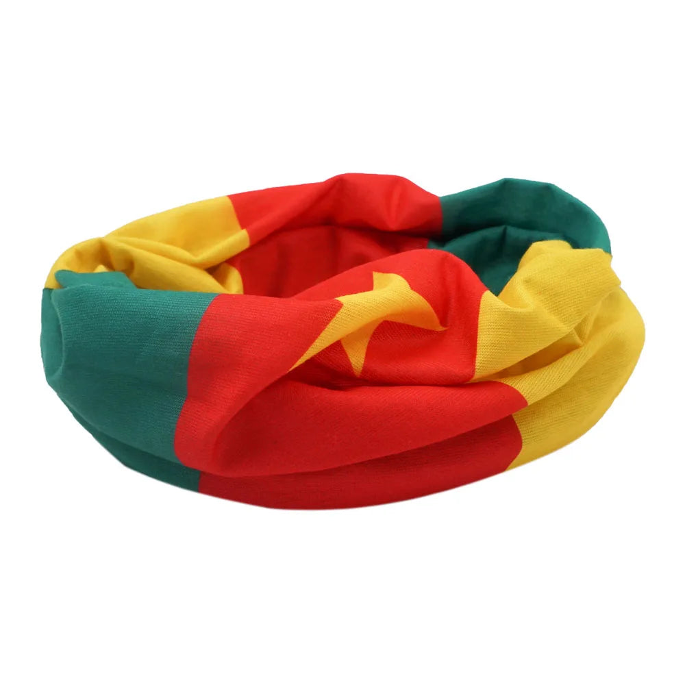 African Flag Bandana Neck Gaiter UV Protection Seamless Face Cover