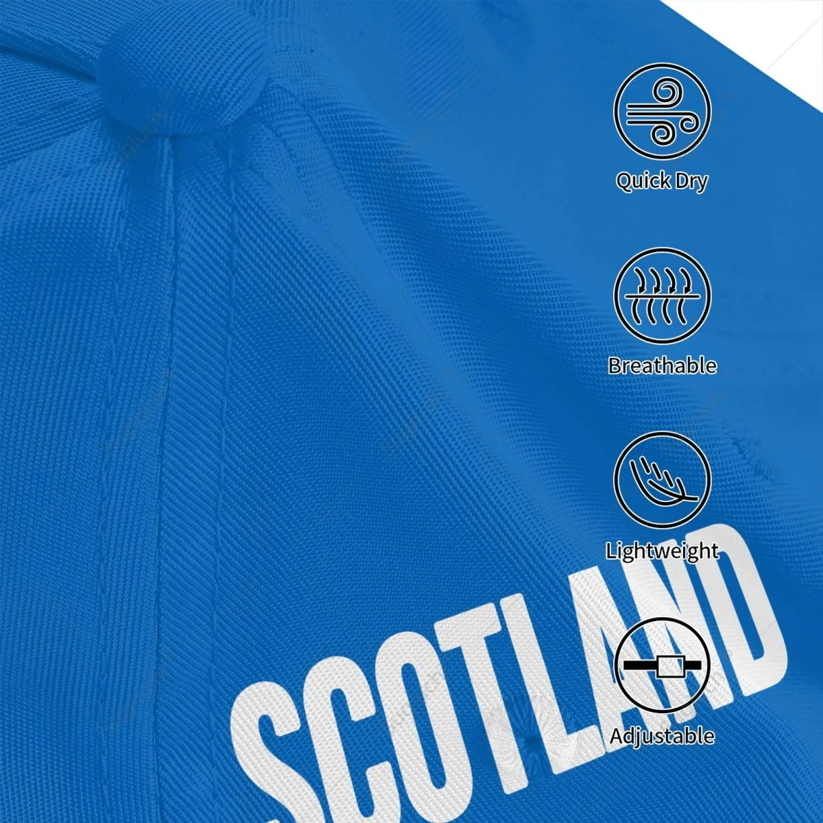 Scotland Flag Baseball Cap 3D Print Adjustable Unisex Casual Sports Hat