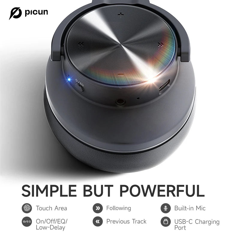 Picun B8 Bluetooth Over-Ear Headphones with 120H Playtime & 3EQ