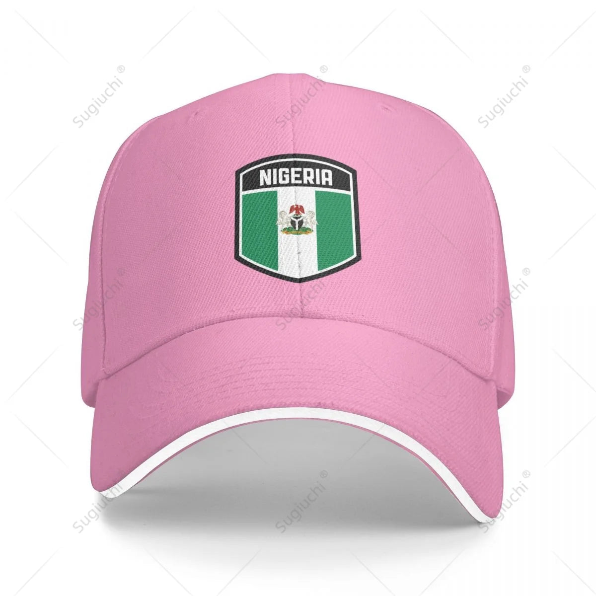 Nigeria Flag Shield Baseball Cap Adjustable Sports Casual Hat