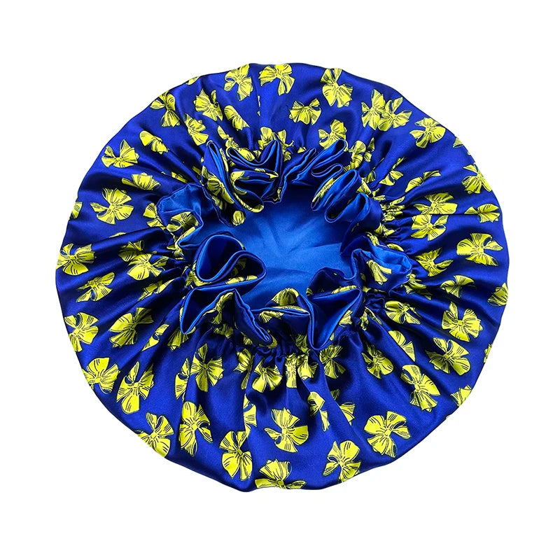 Double Layer Satin Bonnet – Large Reversible Silky Sleep Cap for Women Hair Protection