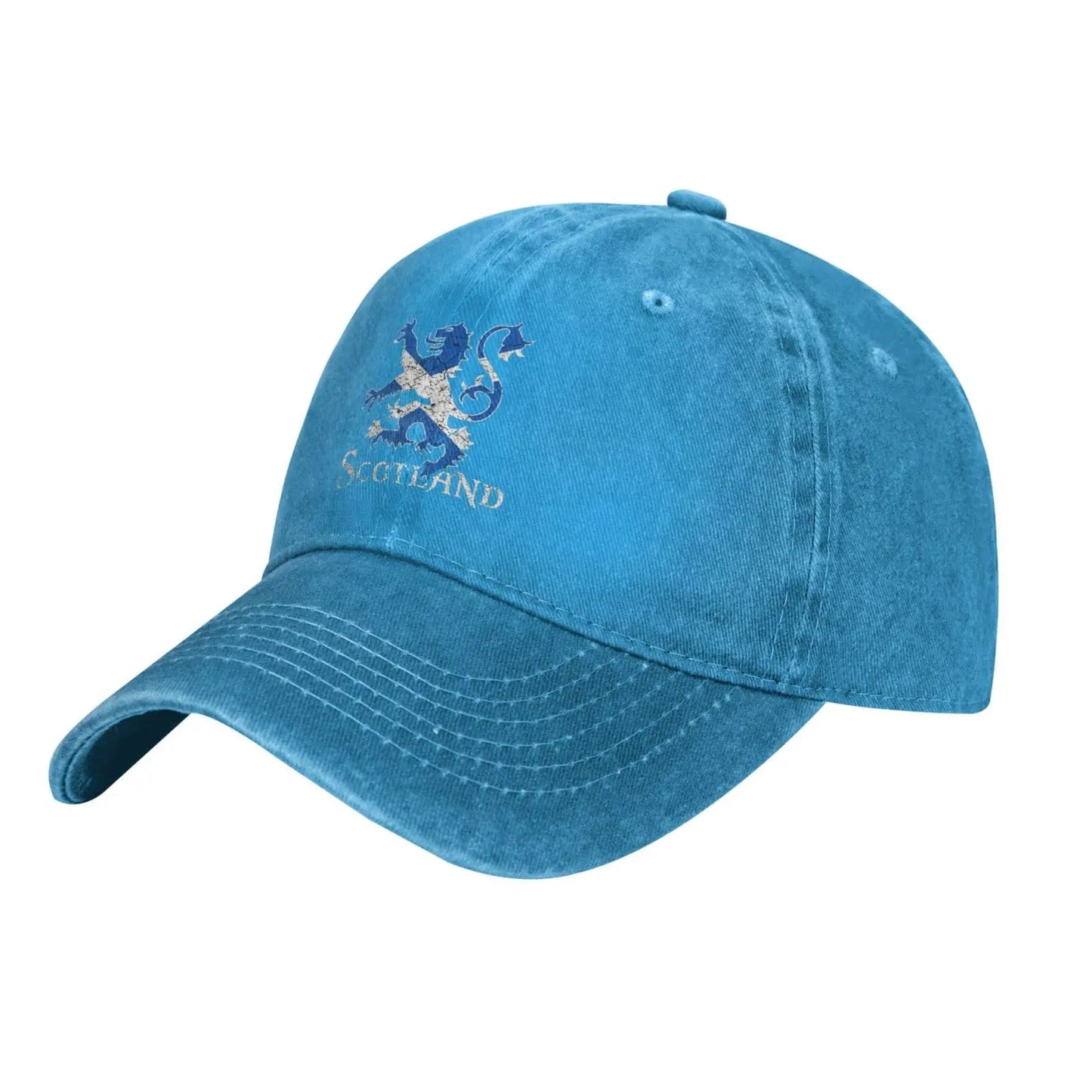 Scotland Lion Rampant Flag Cap Cotton Denim Adjustable Unisex Hat