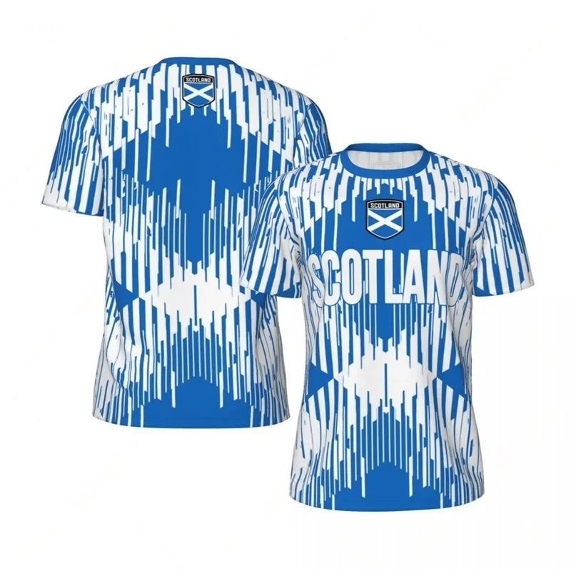 Scotland Football T-Shirt - Men’s 3D Printed Soccer Short Sleeve Oversized Summer Tee