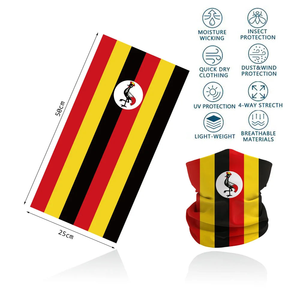 African Flag Bandana Neck Gaiter UV Protection Seamless Face Cover