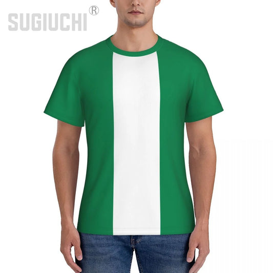 Nigeria Flag 3D Sports T-Shirt – Tight Soccer & Football Jersey Unisex Tee