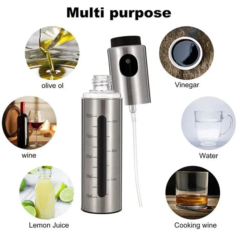 304 Stainless Steel Oil Spray Bottle BBQ Cooking Vinegar Mister Sprayer
