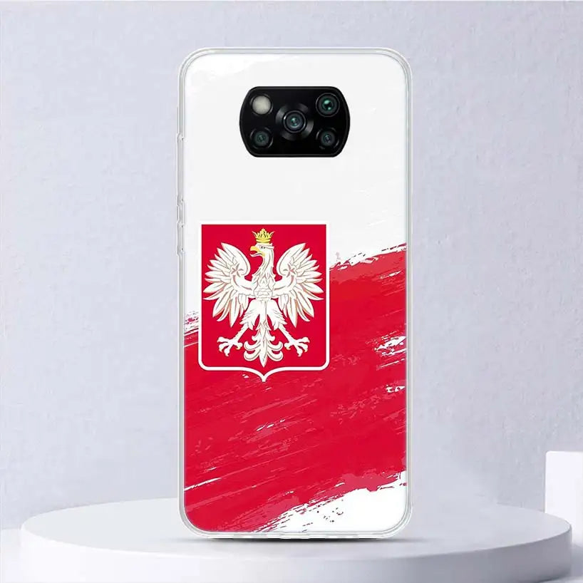 Poland Flag Soft Case - Protective Cover for Xiaomi Poco X Series & F/M Models