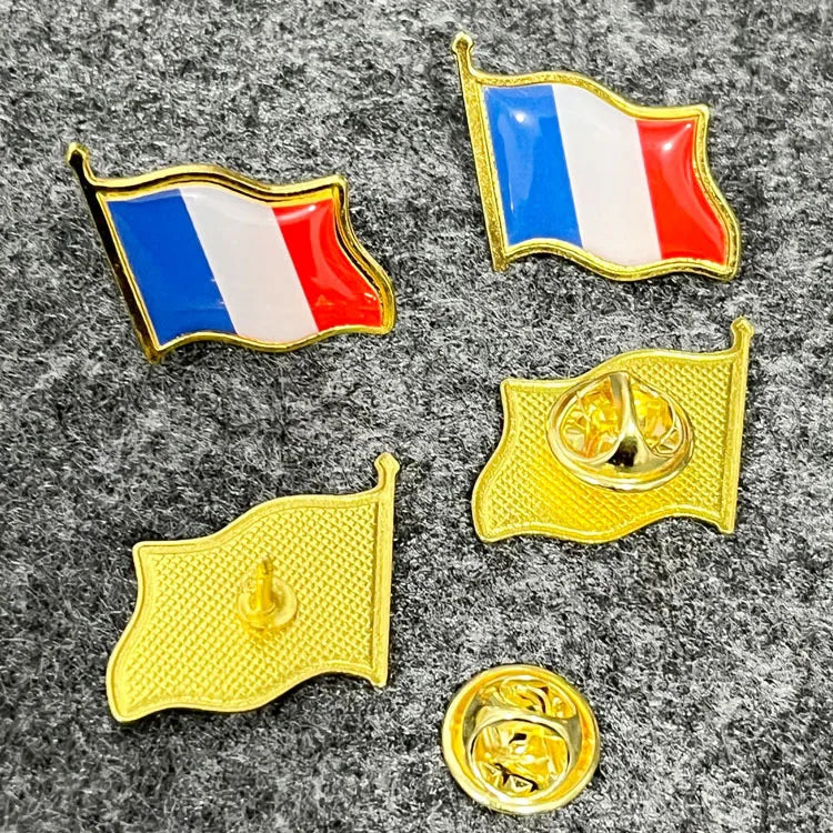 Patriotic Flag Brooch Pins Set Metal Lapel Badge Bulk Gift Jewelry