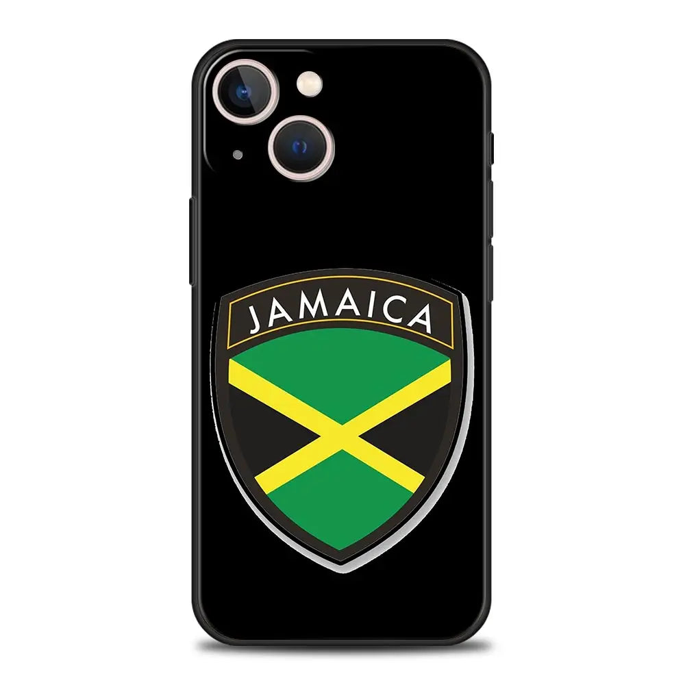 Jamaica National Flag iPhone Case – Soft TPU Cover for iPhone 7–16 Series