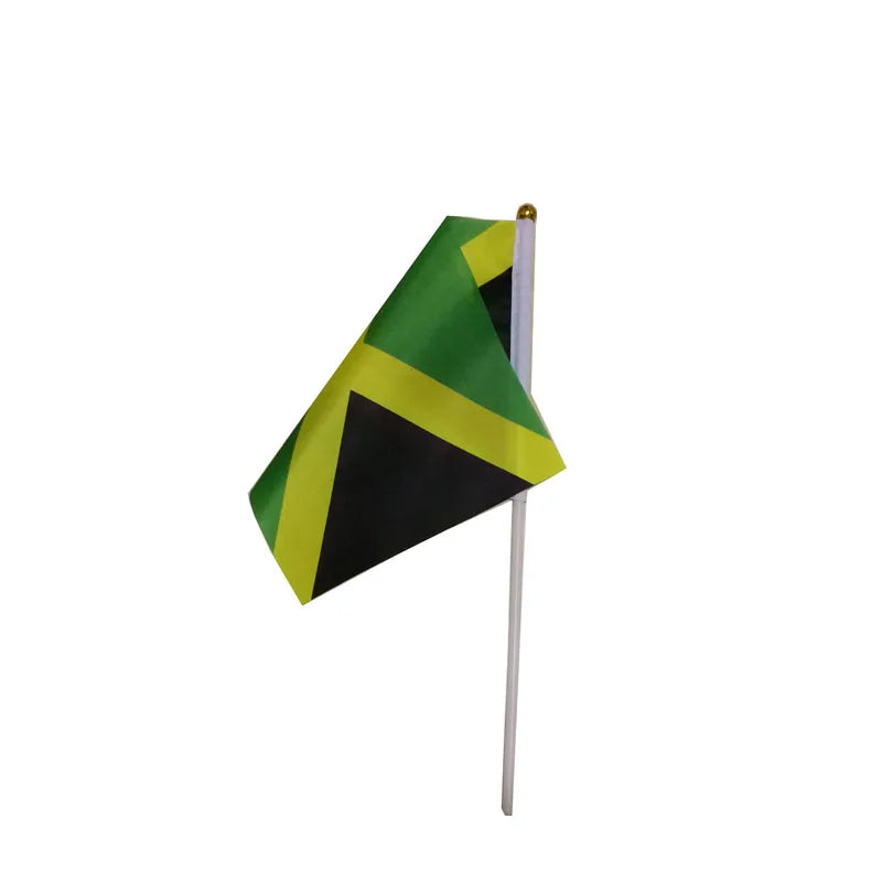 10 Pcs Jamaica Hand Waving Flags - 14x21cm Small Jamaica Flags Wholesale